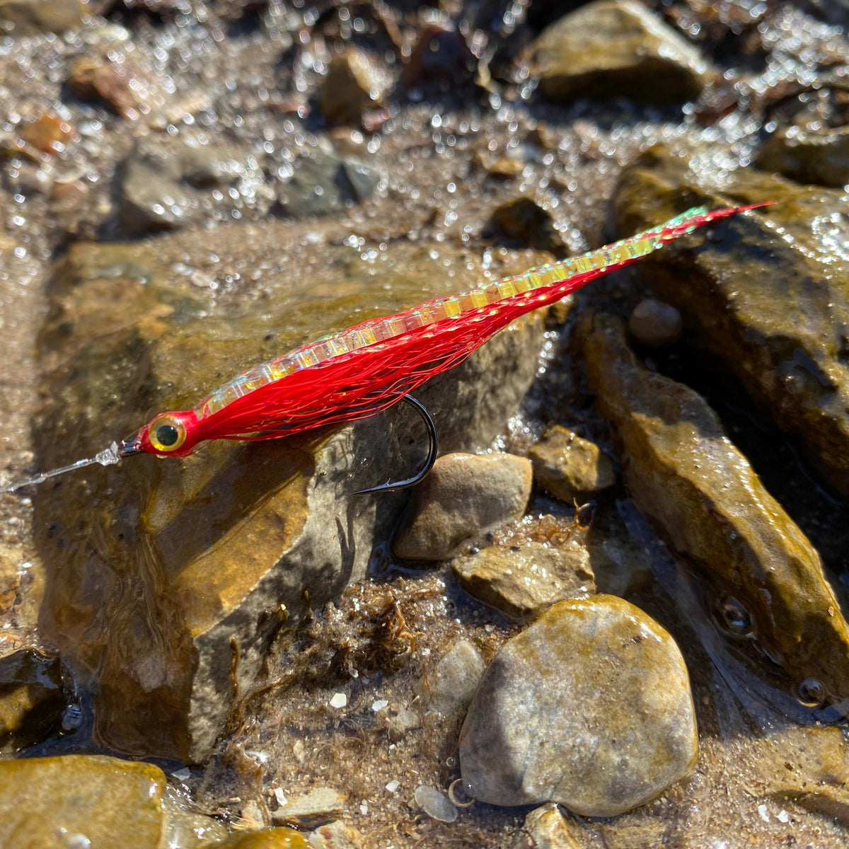 Rizing Rivers Premium Bucktail Flies (Red)