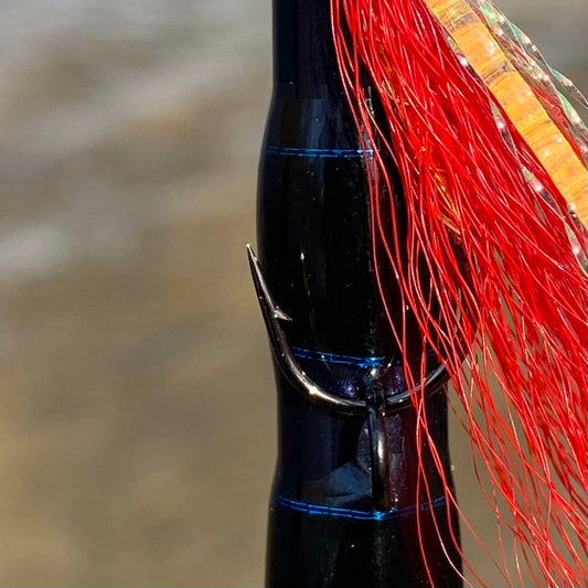 5 Pcs Rizing Rivers Premium Bucktail Flies (Red)