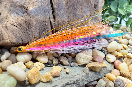 5 Pcs Rizing Rivers Premium Bucktail Flies (Rosy-Red Minnow)