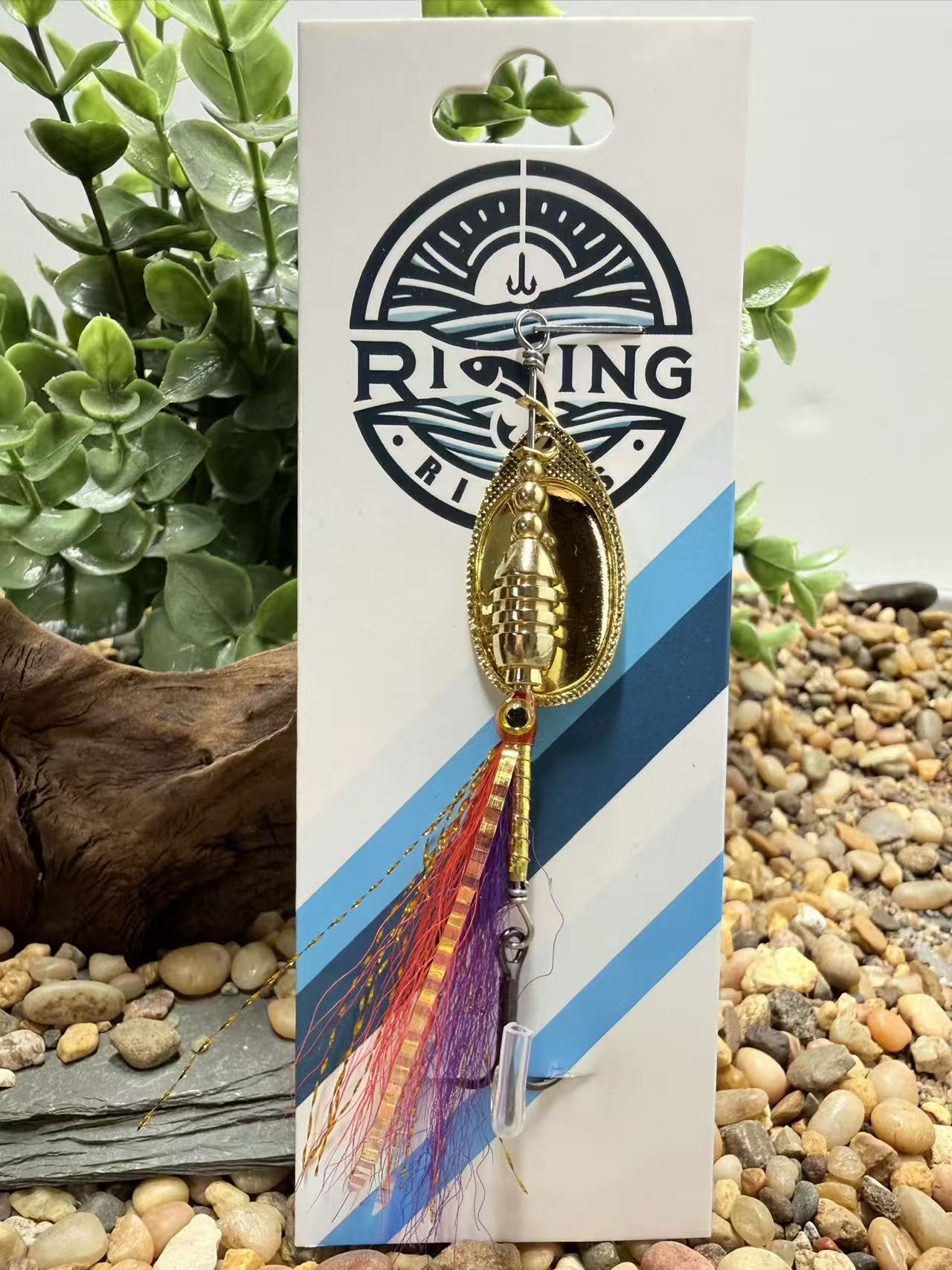 Rizing Rivers "TruFlow" Buck Tail Spinner (Red/Violet Purple)