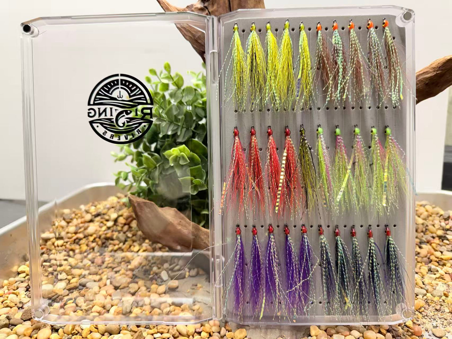 Rizing Rivers Clear Top XL Fly Box - Long Slit Foam
