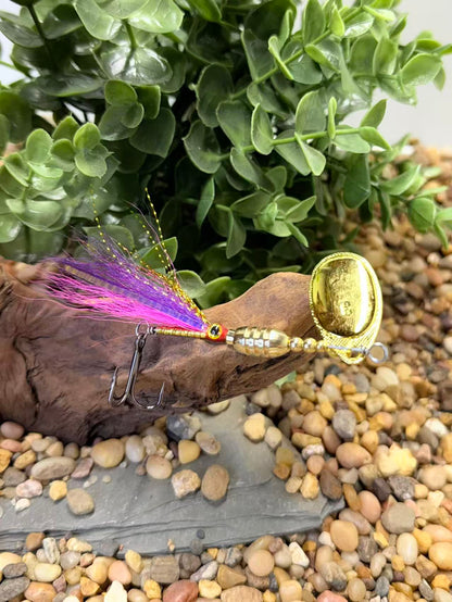 Rizing Rivers "TruFlow" Buck Tail Spinner (Violet Purple/Pink)
