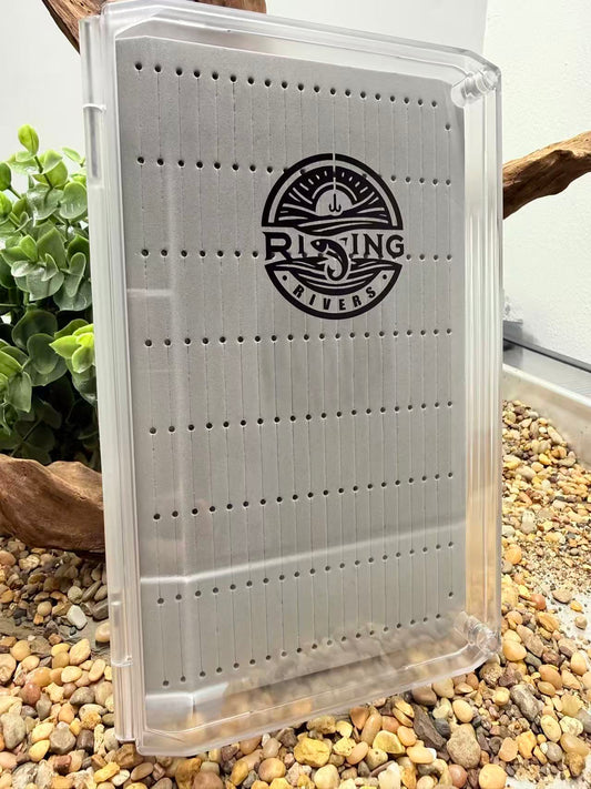 Rizing Rivers Clear Top XL Fly Box - Long Slit Foam