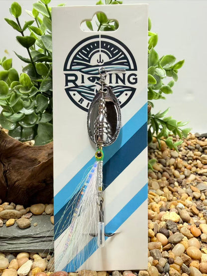 Rizing Rivers "TruFlow" Buck Tail Spinner (White)