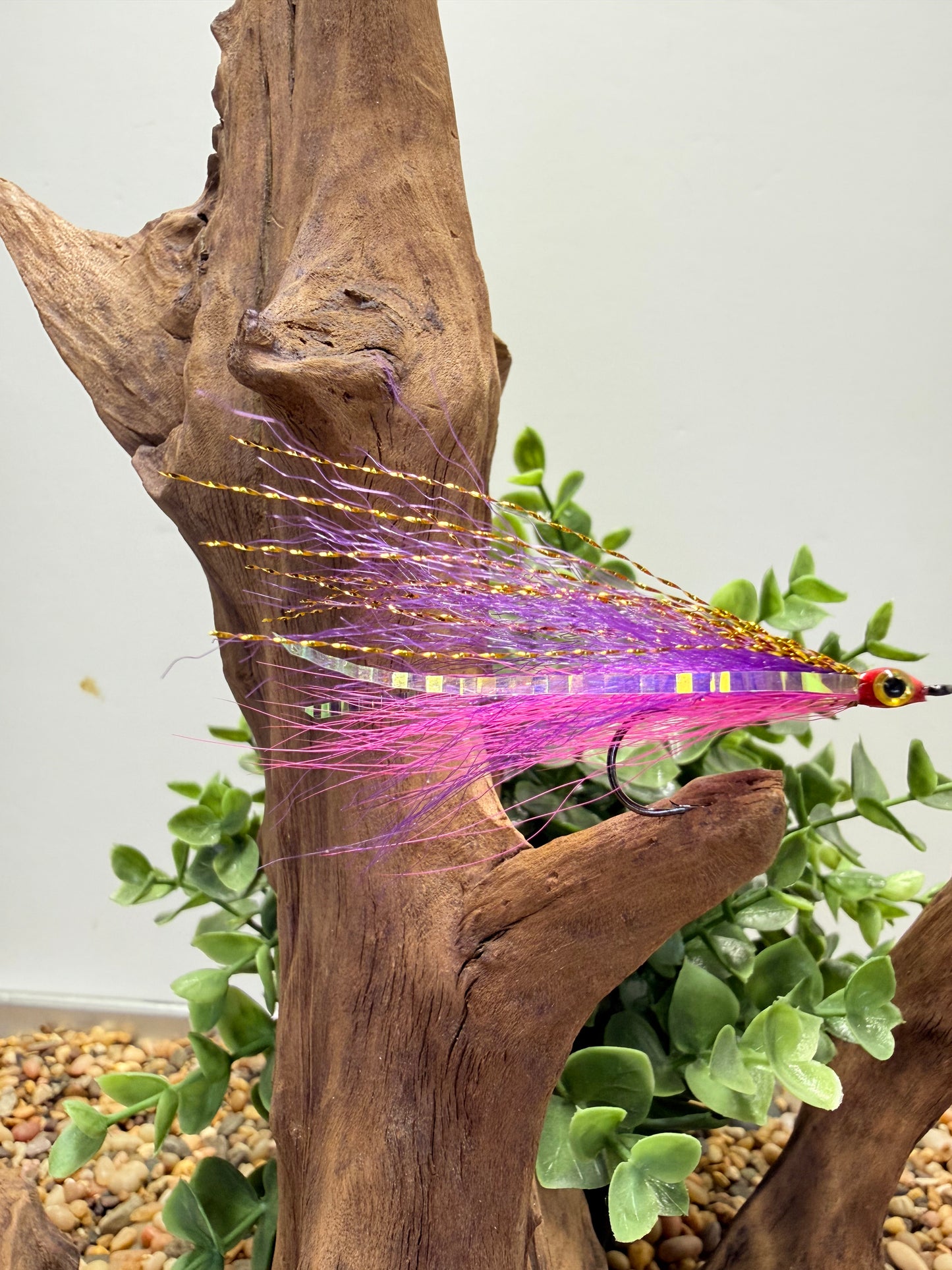 5 Pcs Rizing Rivers Premium Bucktail Flies (Violet Purple/Pink)