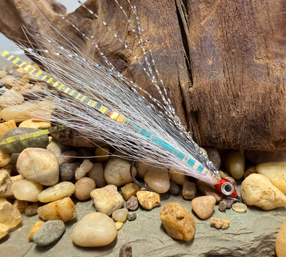 5 Pcs Rizing Rivers Premium Bucktail Flies (Bleeding Shad)