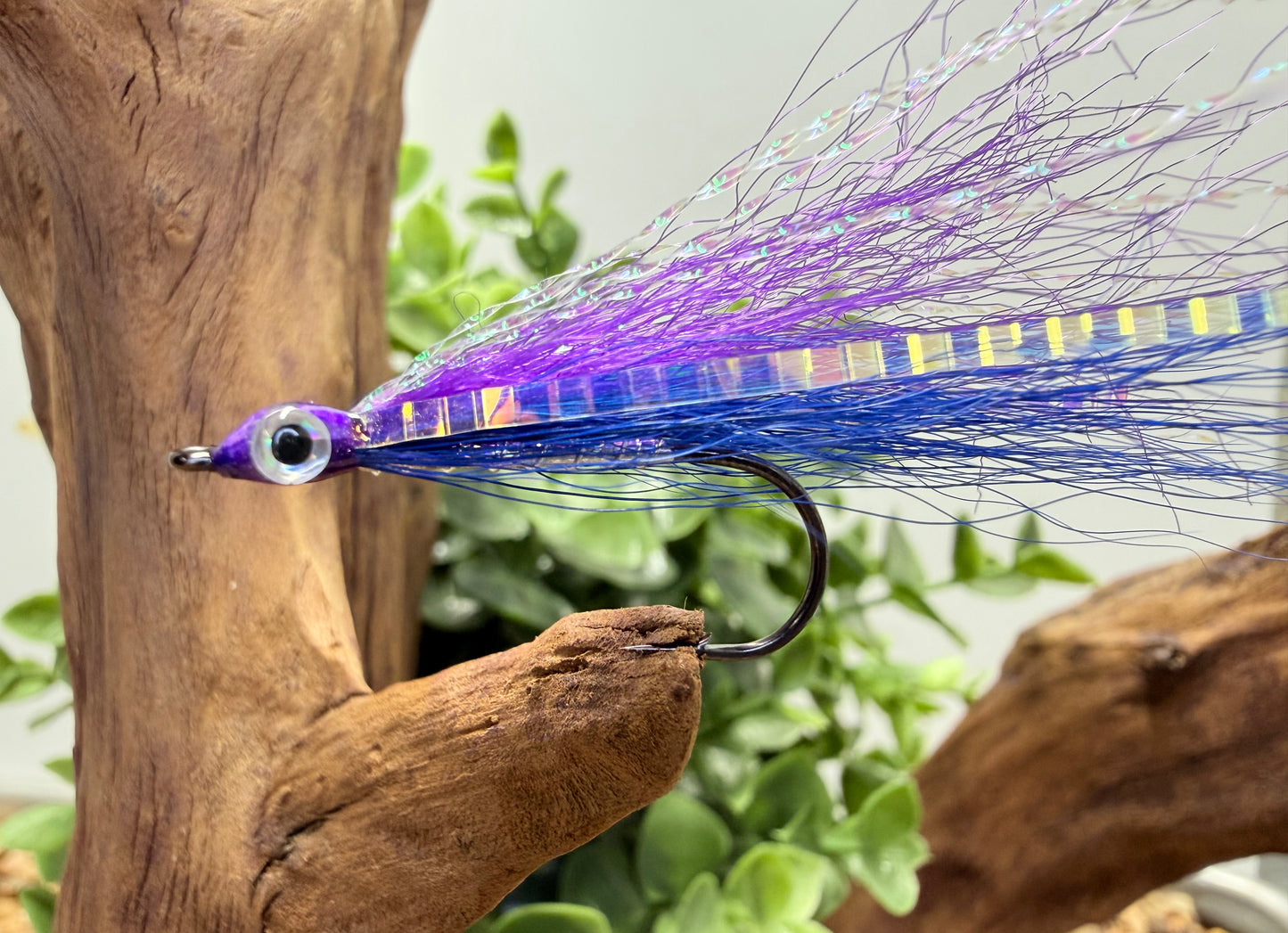 5 Pcs Rizing Rivers Premium Bucktail Flies (Navy Blue/Violet Purple)