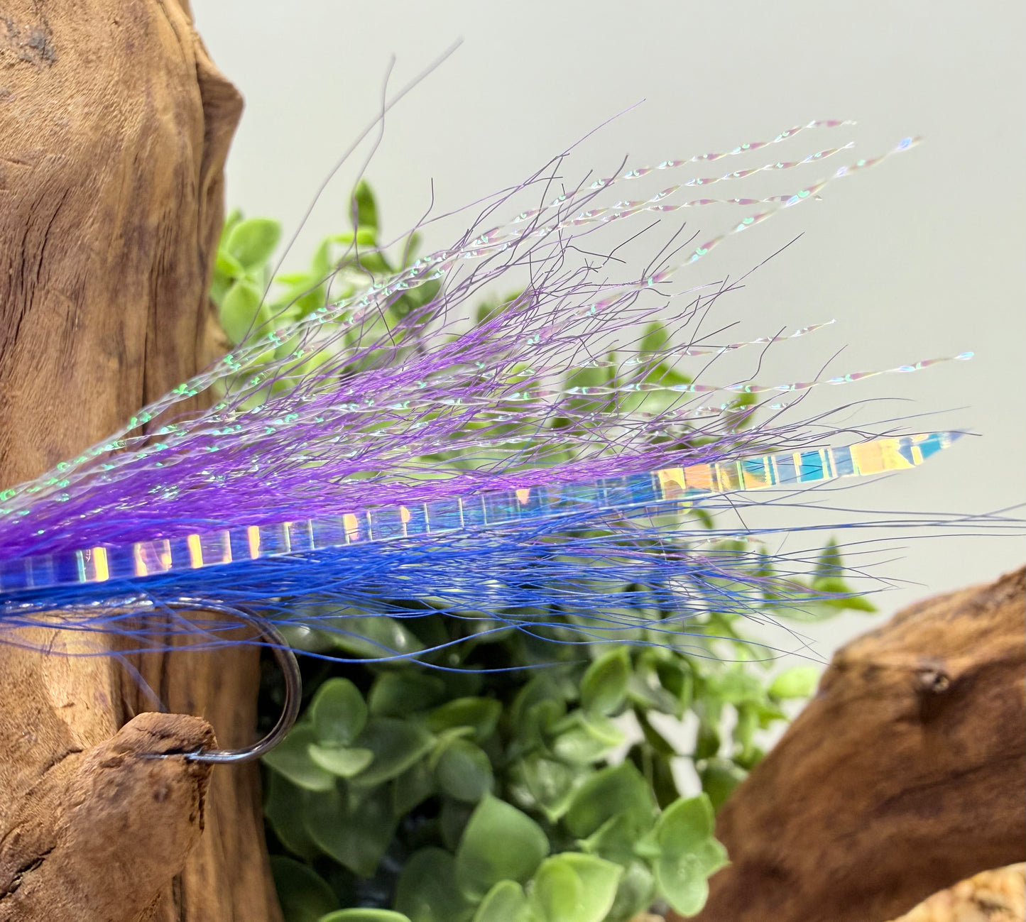 5 Pcs Rizing Rivers Premium Bucktail Flies (Navy Blue/Violet Purple)