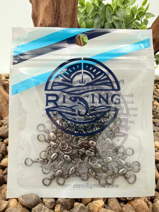 Rizing Rivers 3-Way T-Swivel for Pulling Flies / Wolf River Rig, size 6, 25pcs