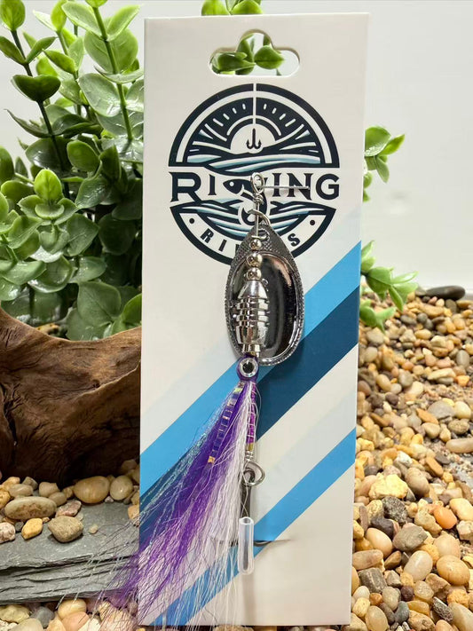 Rizing Rivers "TruFlow" Buck Tail Spinner (Violet Purple/White)