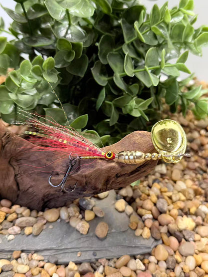 Rizing Rivers "TruFlow" Buck Tail Spinner (Red)