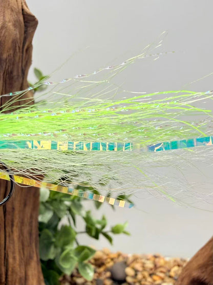 Premium Bucktail Flies (Glow Series – Clown) – Glow in the Dark Flies for Night or Low-Light Fishing (Copy)