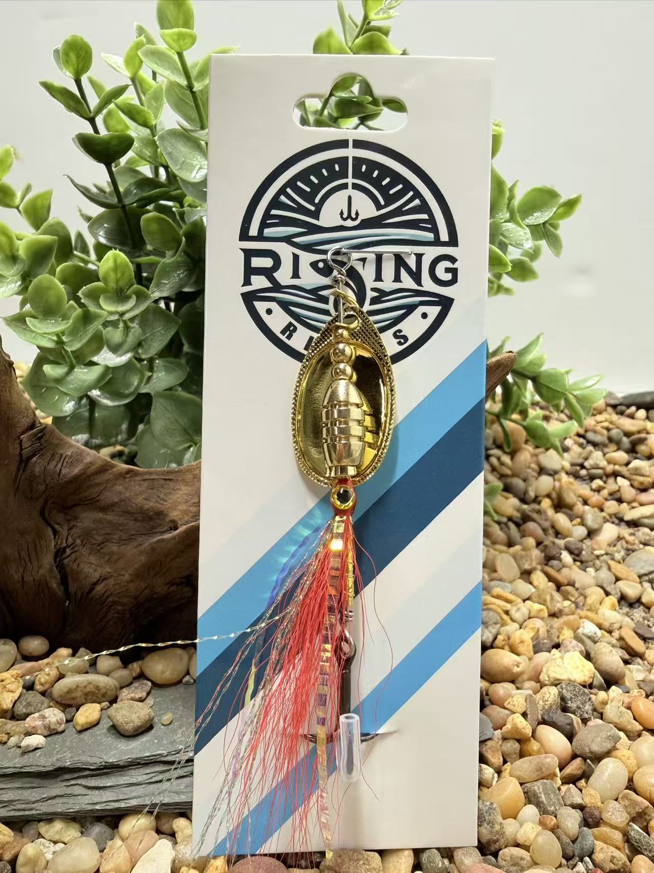 Rizing Rivers "TruFlow" Buck Tail Spinner (Red)