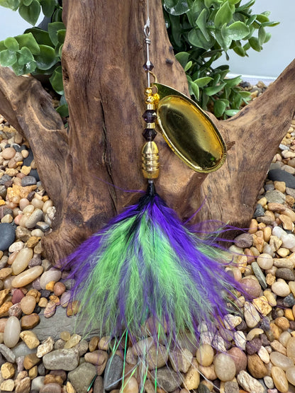 Rizing Rivers Coho Series Spinner (Chartreuse/Purple)