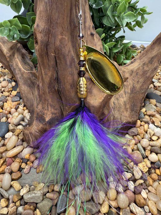 Rizing Rivers Coho Series Spinner (Chartreuse/Purple)