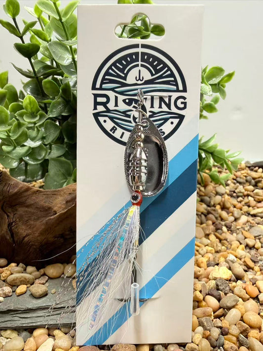 Rizing Rivers "TruFlow" Buck Tail Spinner (Bleeding Shad)